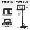Racxily Adjustable Basketball Hoop 4.8-7.7ft - Portable & Wall-Mounted Backboard for Kids, Youth, Adults - Outdoor Driveway, Backyard Play - 3 of 4
