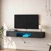 KTMBDW Floating TV Shelf, 63'' Wall Mounted TV Stand Floating TV Console Media Entertainment Under TV Shelf for Bedroom, Livingroom - 3 of 4