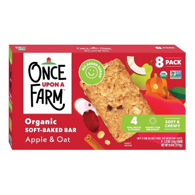 Once Upon a Farm Snack Bars Apple and Oat - 9.6oz/8ct