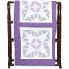 Jack Dempsey Stamped White Quilt Blocks 18"X18" 6/Pkg-Lavender Flowers - 3 of 3