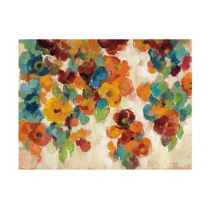 Trademark Fine Art -Silvia Vassileva 'Spice And Turquoise Florals' Canvas Art - 1 of 4