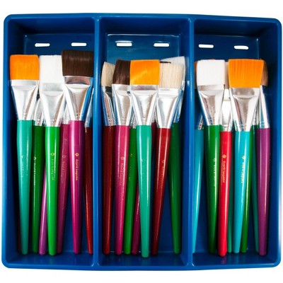 Royal & Langnickel Jumbo Classroom Brush Set, Set of 48 Brushes and 1 Drying Tray
