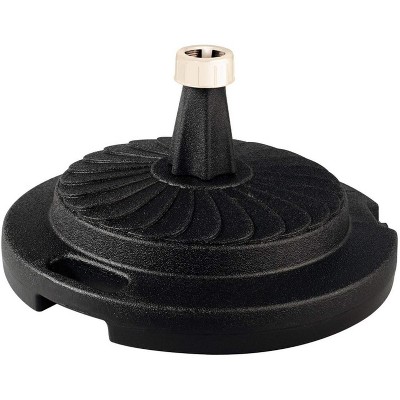 Black Steel Commercial Umbrella Stand with Round Base