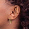 Black Bow Jewelry 2.75mm, Two-tone Twisted Hoops in 14k Yellow Gold and Rhodium, 20mm - 3 of 4