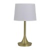 Yosemite Home Decor Bryce 1-Light Table Lamp in Brushed Gold with White Fabric Shade - 2 of 4