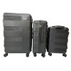 Mirage Luggage Polli ABS Hard shell Lightweight 360 Dual Spinning Wheels Combo Lock 3 Piece Luggage Set - 2 of 4