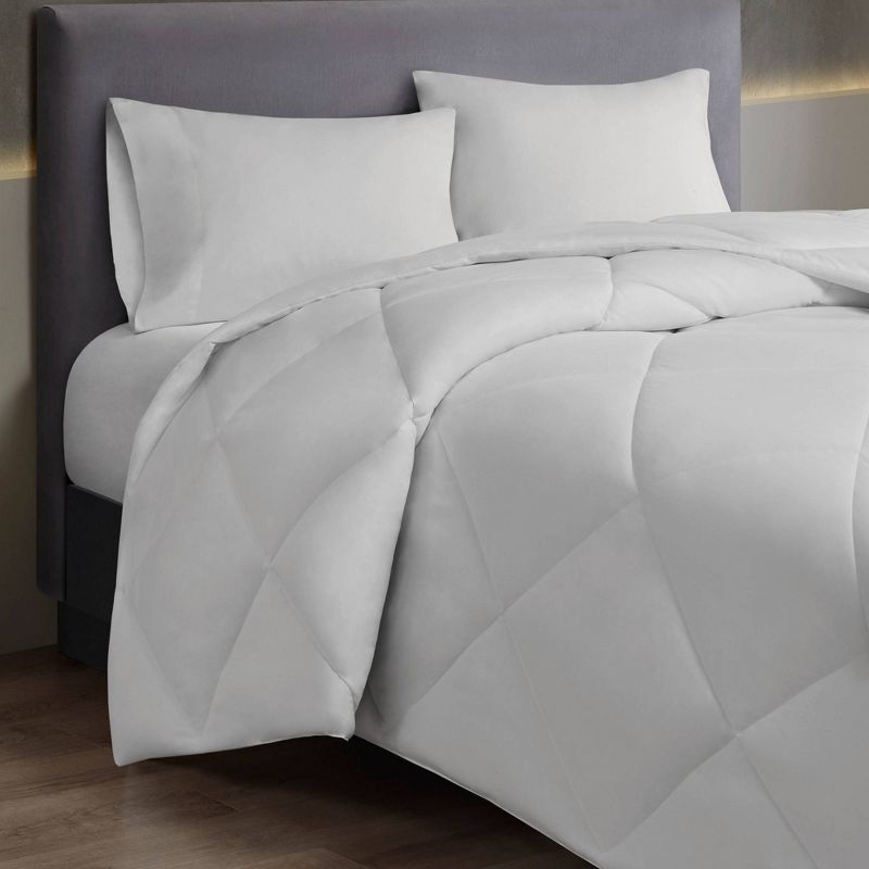 Oversized Down Alternative Comforter with HeiQ Smart Temp Treatment Duvet Comforter Insert, 4 of 10