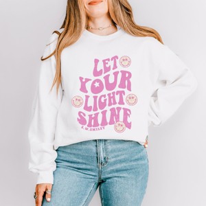 Simply Sage Market S.W.Smiley Let Your Light Shine Smiley Face Sweatshirt - 1 of 4