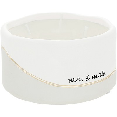 Pavilion Gift Company - Mr. & Mrs. - 8 oz - 100% Soy Wax Reveal Candle Scent: Tranquility - Flame Candles