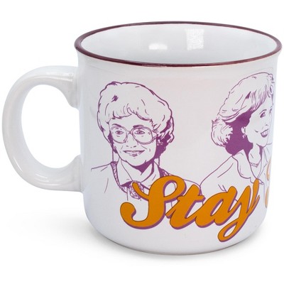 Silver Buffalo The Golden Girls "Stay Golden" Ceramic Camper Mug | Holds 20 Ounces