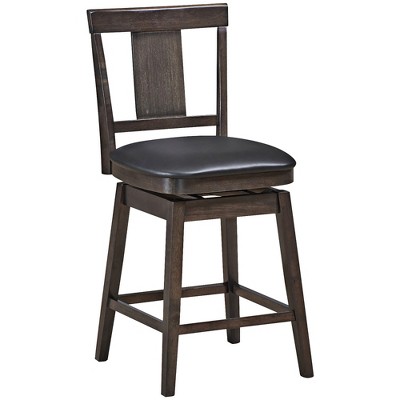 1PC\2PCS\3PCS\4PCS Swivel Bar Stool 24 inch Upholstered Counter Height Bar Chair w/Rubber Wood Legs