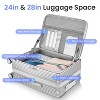 Gulches Luggage Sets 3 Piece(20/24/28), Expandable Carry On Luggage, 100% PC Hard Shell and Lightweight Suitcase with Front Pocket and Spinner Wheels - 3 of 4