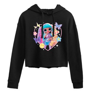 Women's - LOL Surprise! - Candylicious, Butterflies, & Hearts Cropped Graphic Hoodie - 1 of 3