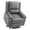 Power Lift Recliner Chair in PU Leather with Built-in Massage, Ergonomic Lounge Sofa with Side Pockets, Classic Single Seat Design, 27-Inch Width - 3 of 4