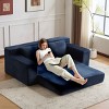 Modern Corduroy Couch Sofa Deep Seat Sofa Bed with Reversible Cushion Pillows for Living Room,Bedroom-The Pop Home - 2 of 4