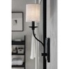 Progress Lighting Bonita 1-Light Wall Sconce, Steel, Matte Black, Summer Linen Shade - 2 of 4