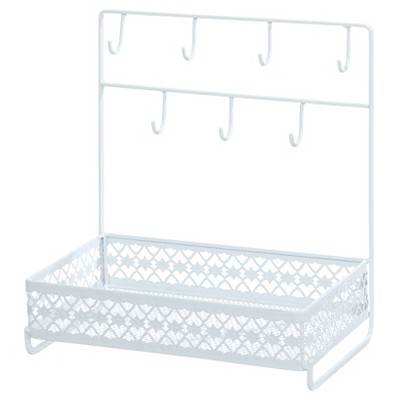 The Lakeside Collection Dresser Top Organizer with Hooks