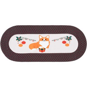 Braided Christmas Poster BRP105 Machine Washable Hand Woven Indoor Rugs - Safavieh - 1 of 3