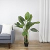 Northlight Potted Wide Taro Leaf Artificial Greenery Floor Plant - 47" - 2 of 4