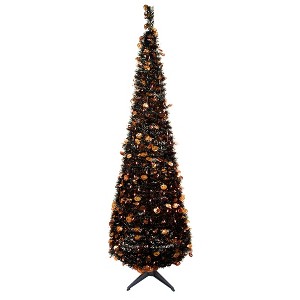 Northlight Pre-Lit Pop Up Jack O' Lantern Artificial Halloween Tree - 6' - Orange Lights - 1 of 4