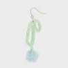Beaded Tulip Drop Earrings - Wild Fable™ Green/Blue: French Wire, Iron, Glass, Nickel-Free Metal - 3 of 3