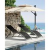 Outdoor Chaise Lounge Chairs Set of 2 with 3-Position Backrest, Aluminum Pool Chaise Lounges, All-Weather Design, Suitable for Pool, Garden, Beach, - 2 of 4