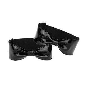 INSPIRE CHIC Women's Leather Bowknot Detachable Elastic Shoe Heels Strap Band - 1 of 4