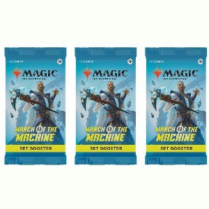Magic the Gathering 3 Packs MTG Set Booster Pack Lot MTG March of the Machine - 1 of 2
