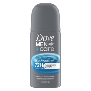 Dove Men+Care 72Hr Clean Comfort Antiperspirant & Mini Deodorant Dry Spray - Travel Size - 1oz - 1 of 4