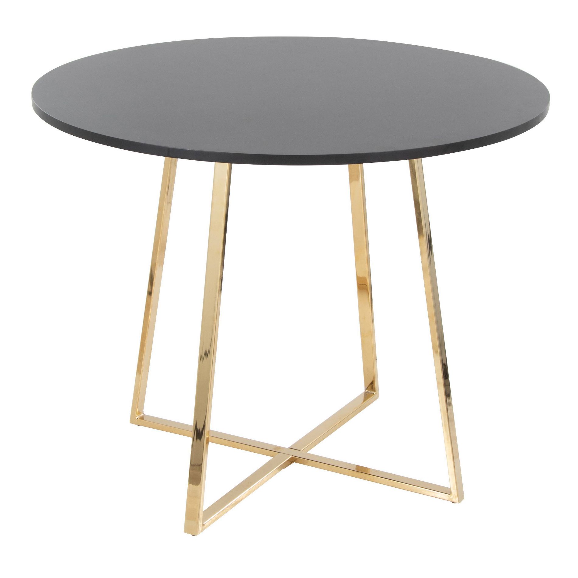 LumiSource Cosmo MDF Dining Table Gold/Black