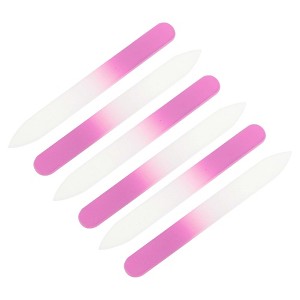 Unique Bargains Colorful Glass Multifunctional Nail File Manicure Tool Small 6 Pcs - 1 of 4