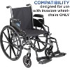 Invacare Wheelchair Legrest Hemi Footrests with Heel Loops, Flip-Up Aluminum Footplate & More - 3 of 4
