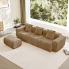 AENKYO Modular L-Shaped Sectional Sofa, 140" Curved Cloud Couch with Chaise, Boneless Corduroy Design for Small Spaces, No Assembly - 4 of 4