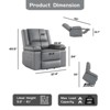 Electric Power Lift Recliner Chair with Heat & Massage - PU Leather Recliner for Elderly & Mobility Impaired, Adjustable Back and Legs - 2 of 4