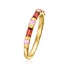 Ross-Simons 0.40 ct. t.w. Garnet and .20 ct. t.w. Pink Sapphire Ring in 14k Yellow Gold Size 9 - 3 of 4