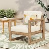 Christopher Knight Home Stefan Outdoor Acacia Wood Club Chair with Cushions - 2 of 4