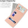 FATMOON Womens Wallet，Small Credit Card Wallet For Women Slim RFID Card Holder Purse With 7 Slots ID Window,Pink - 4 of 4
