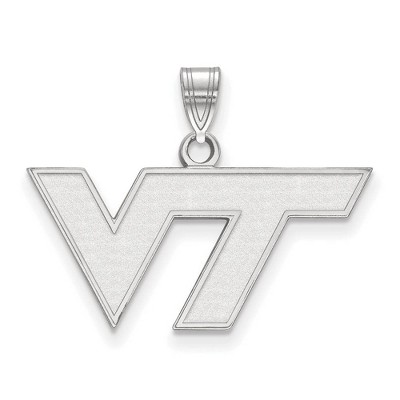 Black Bow Jewelry 14k White Gold Virginia Tech Hokies NCAA Small Pendant