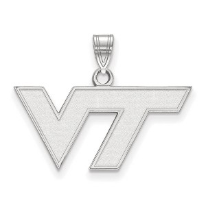 Black Bow Jewelry 14k White Gold Virginia Tech Hokies NCAA Small Pendant - 1 of 3