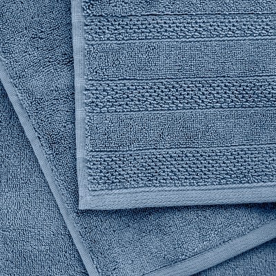 True Luxury Organic Cotton Blue 4-Pack Bath Towel Set