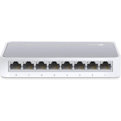 Tp-link 8 Port Gigabit Ethernet Network Switch Ethernet Splitter Sturdy  Metal W/ Shielded Ports Plug-and-play (tl-sg108) Manufacturer Refurbished :  Target