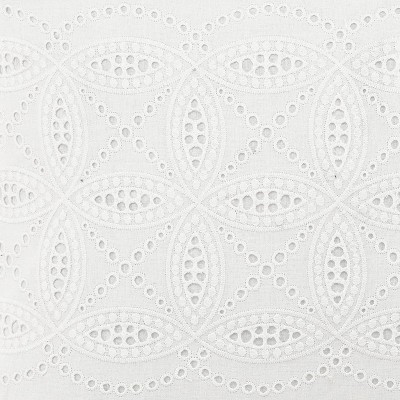 Annabella Crocheted Lace Trimmed White Cotton Square Throw Pillow