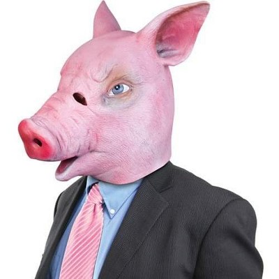 Latex Pig Adult Costume Mask