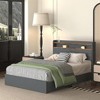GDFStudio Veyra Modern Wooden Upholstered Platform Bed Frame with 4 Drawers, LED Lights and Charging Port - 2 of 4