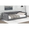 TIRAMISUBEST Twin XL/Full XL Size Upholstery Daybed with Side Storage Pocket, Velvet Daybed Frame Sofa Bed with Slats Support - 4 of 4