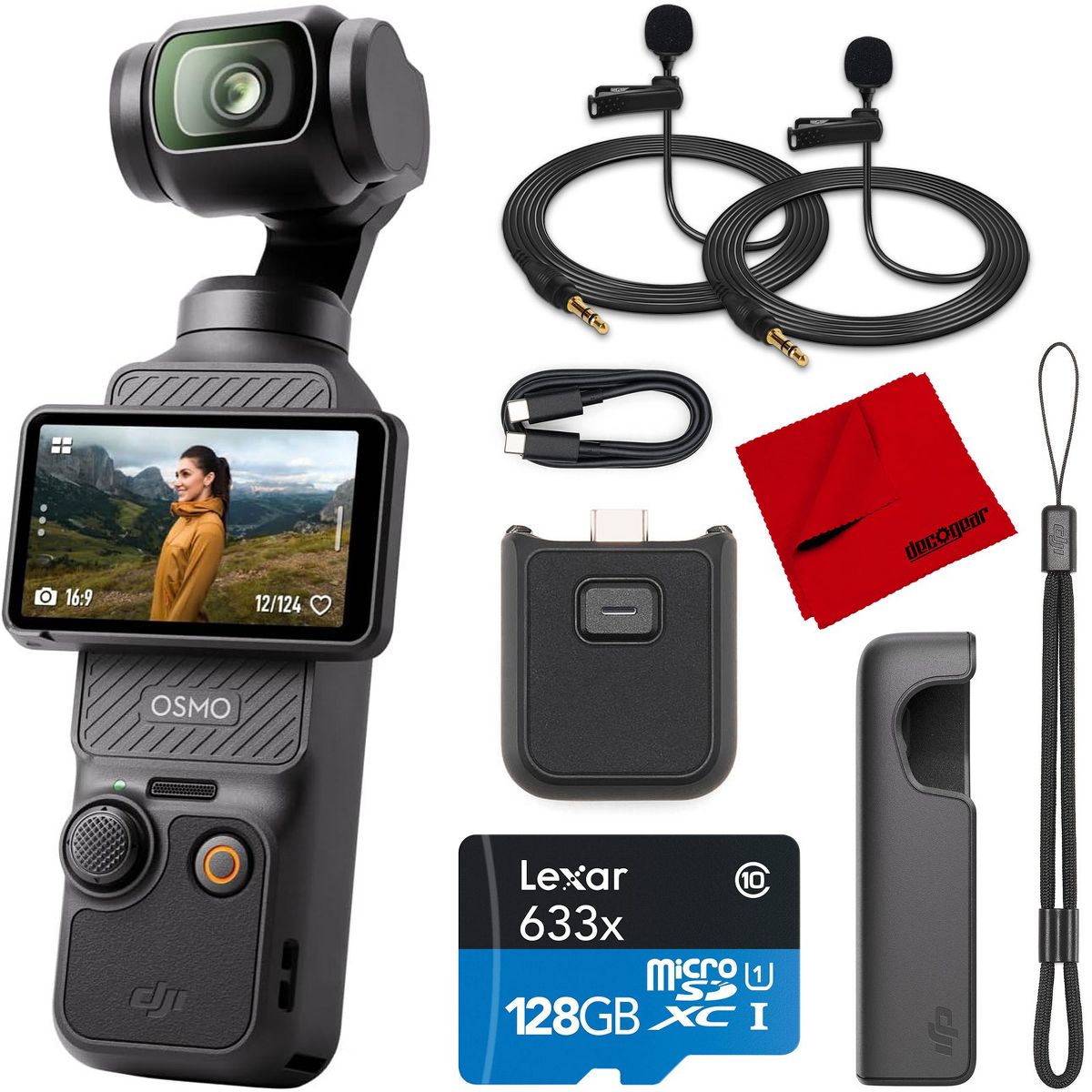 DJI Osmo Pocket 3 4K 120fps Handheld 3-Axis Gimbal Stabilizer Camera with Memory Card & Accessories