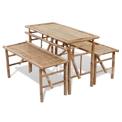 vidaXL Bistro Table Black 15.7"x27.5" Metal