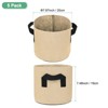 Unique Bargains Thickened Fabric Durable Handles Multipurpose Good Drainage Plant Grow Bags 5 Pcs - 3 of 4