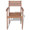 vidaXL Stackable Chair Set of 2 Warm natural wood Solid teak wood Medium - 4 of 4