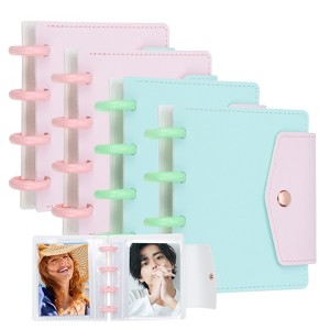 Unique Bargains Detachable Kpop Binder Button Design Photocard Holder Book 2 Sets/4 Pcs - 1 of 4